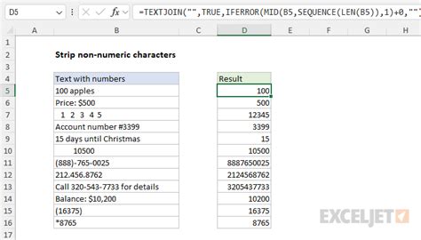 how do i remove all non numeric characters from a cell in excel
