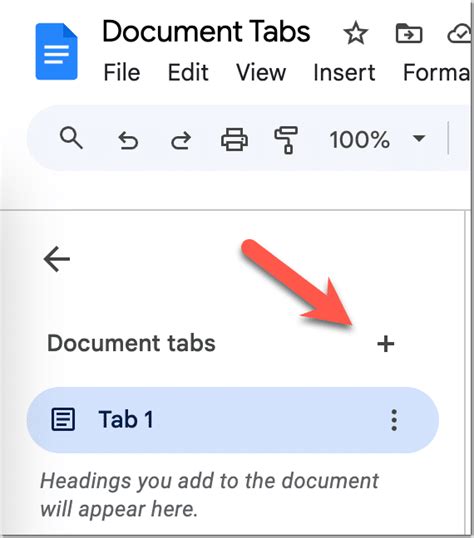 how do i remove document tabs in google docs