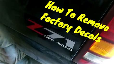 How Do I Remove Factory Decals From My Car