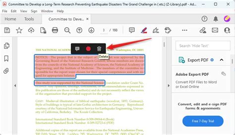 how do i remove highlighted text in adobe pdf