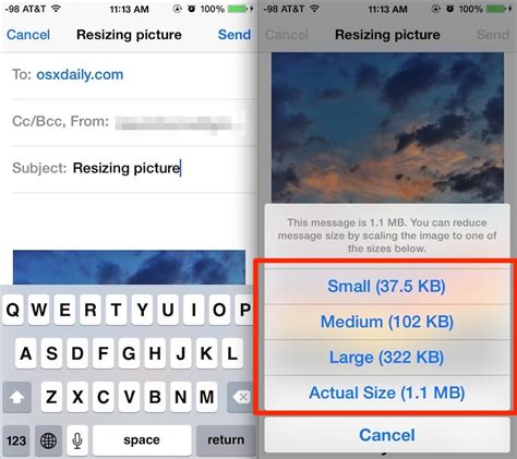 how do i resize a photo on my iphone to print