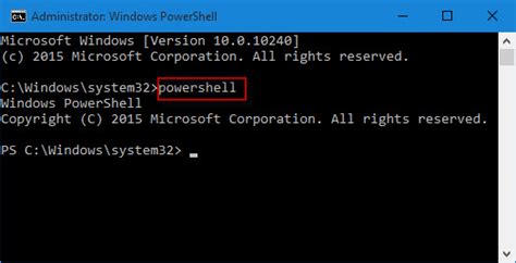 how do i run powershell as administrator from command line