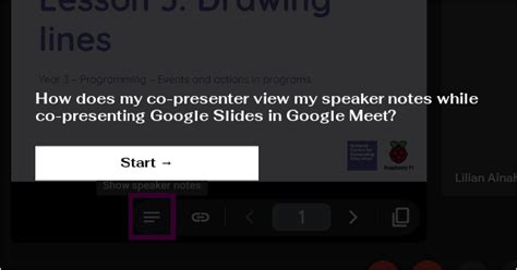 how do i see my speaker notes in google slides while presenting