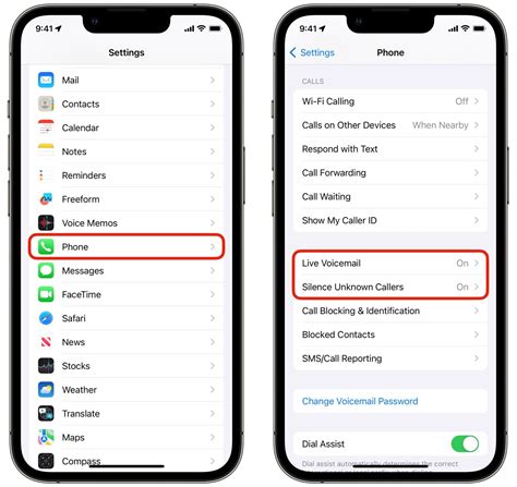 how do i send unknown calls to voicemail on iphone