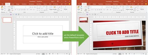 how do i set a default template in powerpoint
