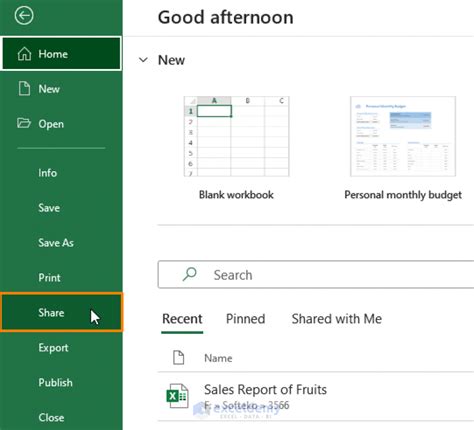 how do i share an excel file with multiple users without onedrive