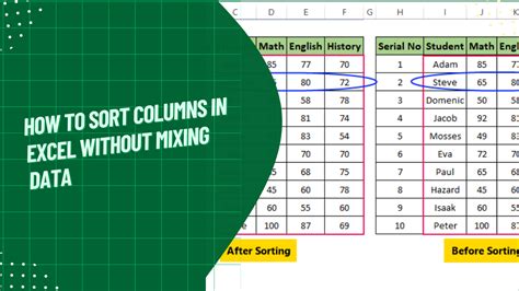how do i sort dates in excel without mixing data