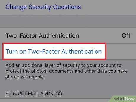 how do i turn on 2 factor authentication on iphone
