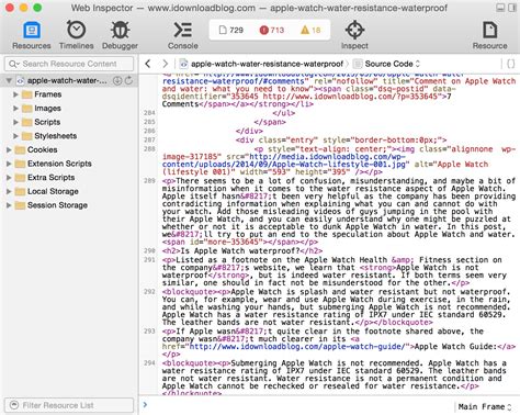 how do i view source code in safari