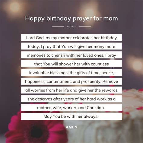 how do i wish my mum happy birthday in prayer