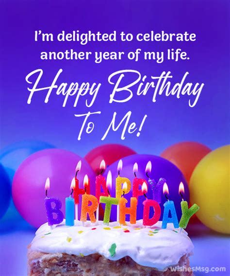 how do i wish myself a happy birthday message