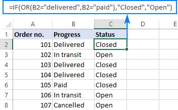 Write If Statement in Excel