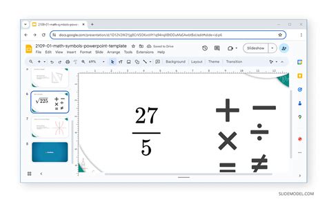 how do i write fractions in google slides