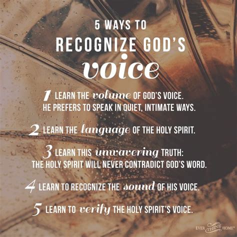 how do we recognize god's voice