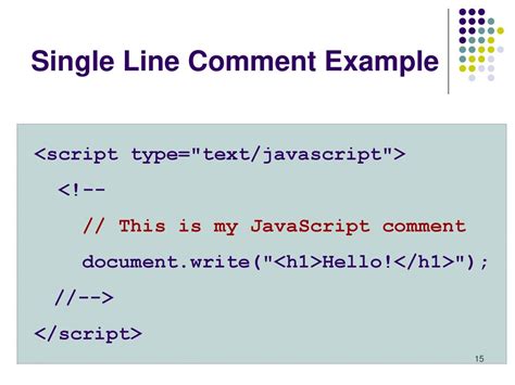how do we write a single line comment in javascript