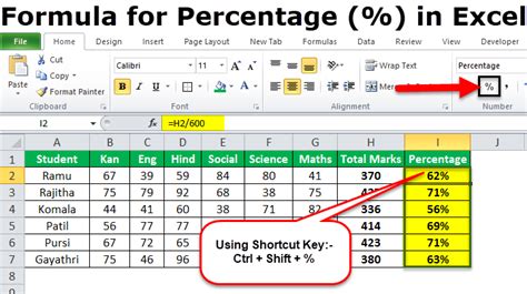 how do you calculate the percentage in excel