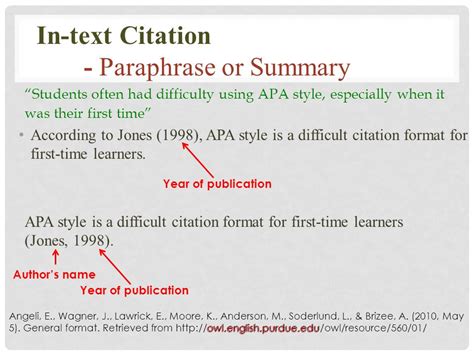 how do you cite a paraphrase in apa 7th edition