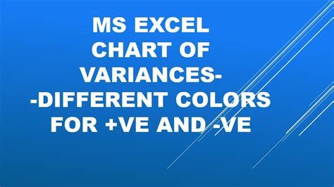 How Do You Color Code Variance In Excel