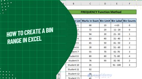 How Do You Create A Bin Range In Excel