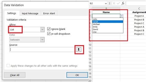 how do you create a drop down list in excel with filters