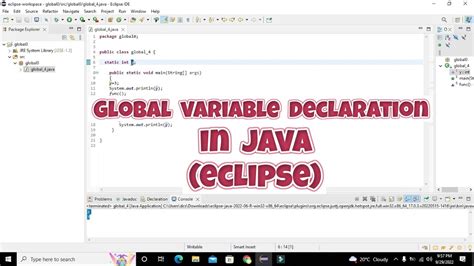 how do you declare a global variable in java
