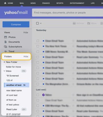 how do you delete an empty folder in yahoo mail
