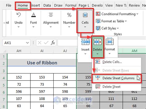 how do you delete extra columns in excel that go on forever