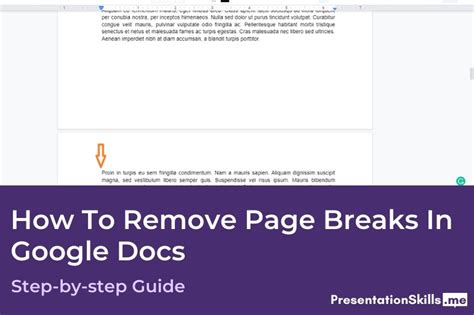 how do you delete page breaks in google docs