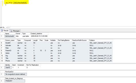How Do You Describe A Table In Microsoft Sql Server