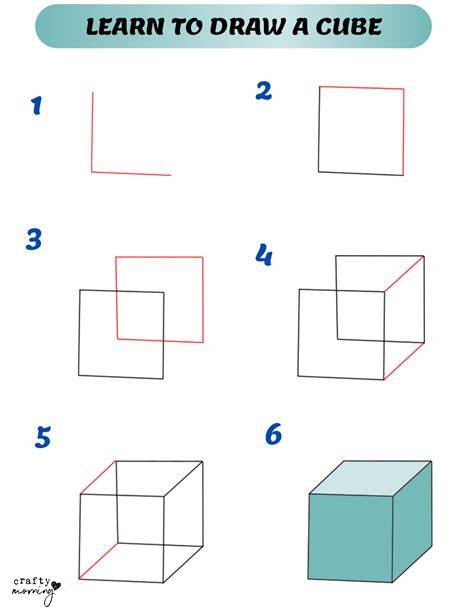 Draw 3d cube illusion with shading easy step by step for beginners