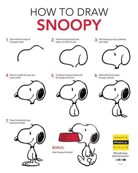 How to draw Snoopy Sketchok easy drawing guides