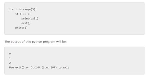 how do you end code in python