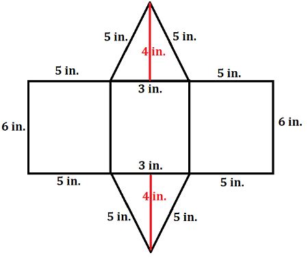 how do you find the surface area of a triangular prism using a net