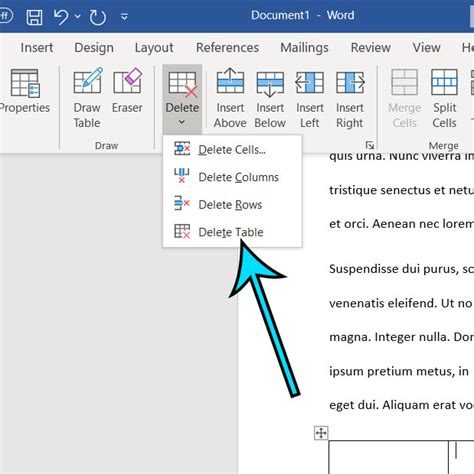 How Do You Get Rid Of A Table In Word