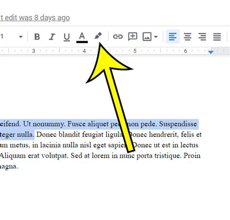 how do you highlight a box in google docs