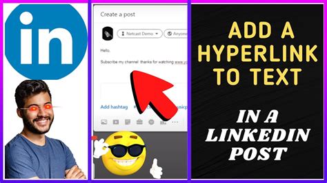 how do you hyperlink in a linkedin post