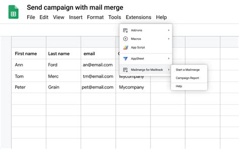 how do you mail merge in google sheets