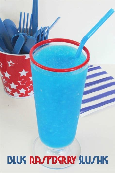 how do you make a blue raspberry slushie