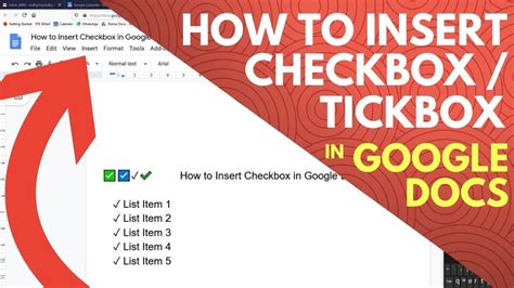how do you make a check box in google docs
