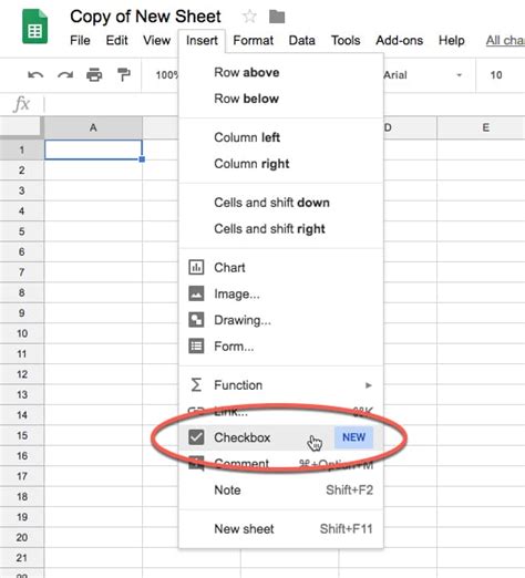 how do you make a checklist in google docs