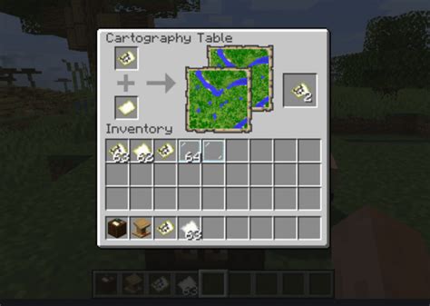 how do you make a map in minecraft with a cartography table