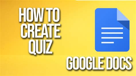how do you make a quiz on google docs