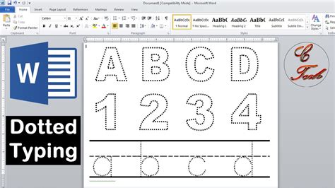 how do you make tracing letters in google docs