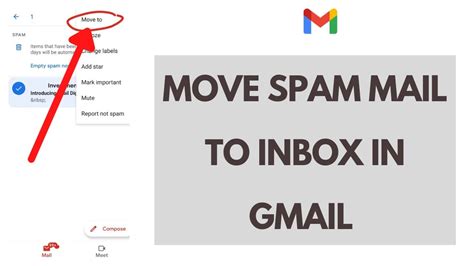 how do you move junk mail to inbox gmail