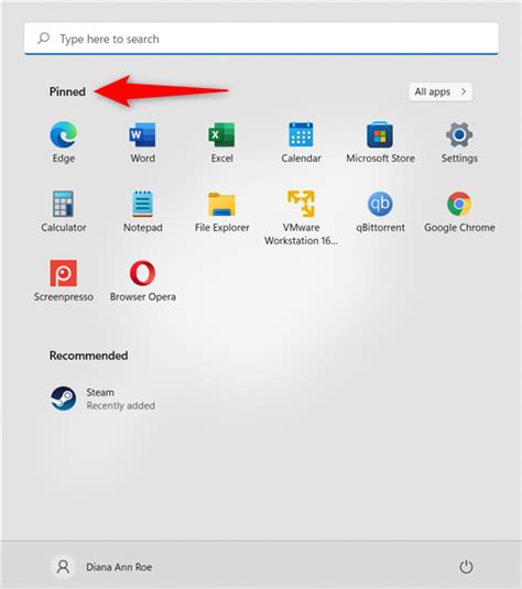 how do you pin the excel app to the start menu