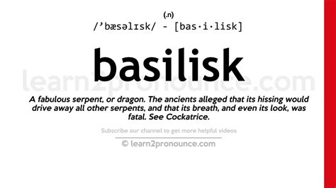 how do you pronounce basilisk