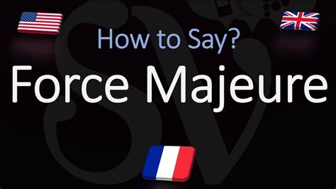 how do you pronounce force majeure