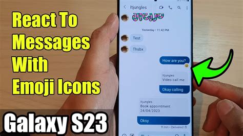 how do you react to a text message with an emoji