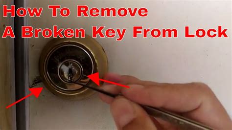 how do you remove a broken key in a lock