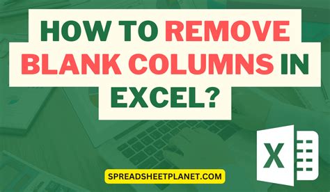 how do you remove blank columns in excel
